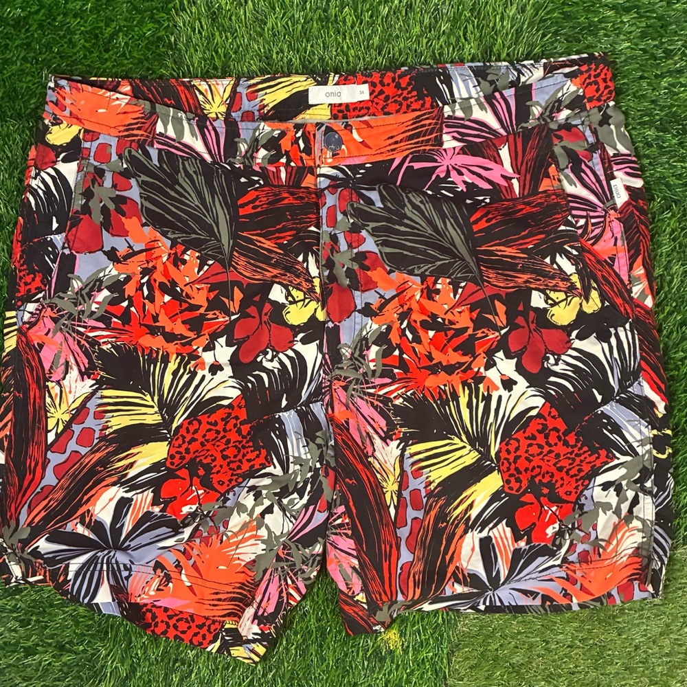 Onia Multicolor Floral board Shorts.